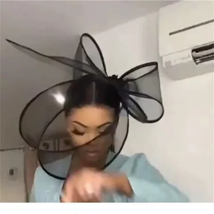 Exaggerated Bow Mesh Fascinators - Image 2